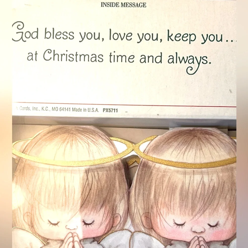 Twenty Popular Vintage Xmas Cards with Praying Angels & 1 Angel with Tilted Halo